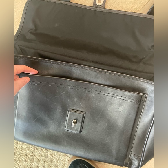 Coach Beekman Barclay Black Leather Messanger Briefcase Bag - Picture 8 of 16